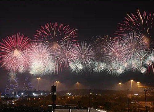 石楼县焰火晚会